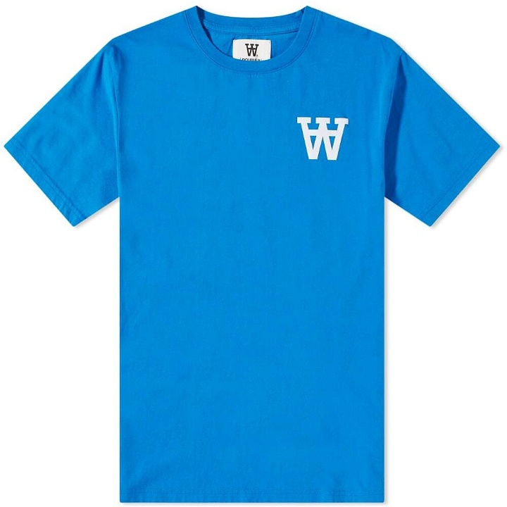 Photo: Wood Wood Men's Ace Double A Logo T-Shirt in Royal Blue