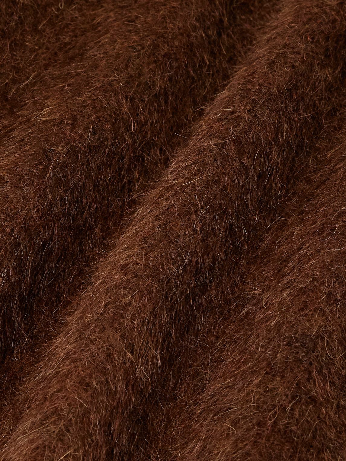Séfr - Alois Brushed-Knit Coat - Brown