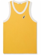 Wales Bonner - Logo-Appliquéd Organic Cotton-Jersey Tank Top - Yellow