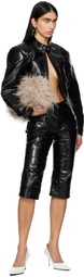 VAQUERA Black Racer Leather Jacket
