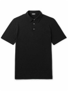 Incotex - Slim-Fit IceCotton-Jersey Polo Shirt - Black