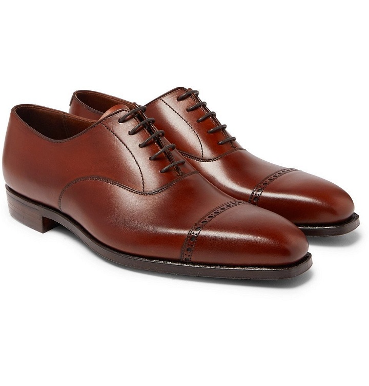 Photo: George Cleverley - Charles Cap-Toe Leather Oxford Shoes - Brown