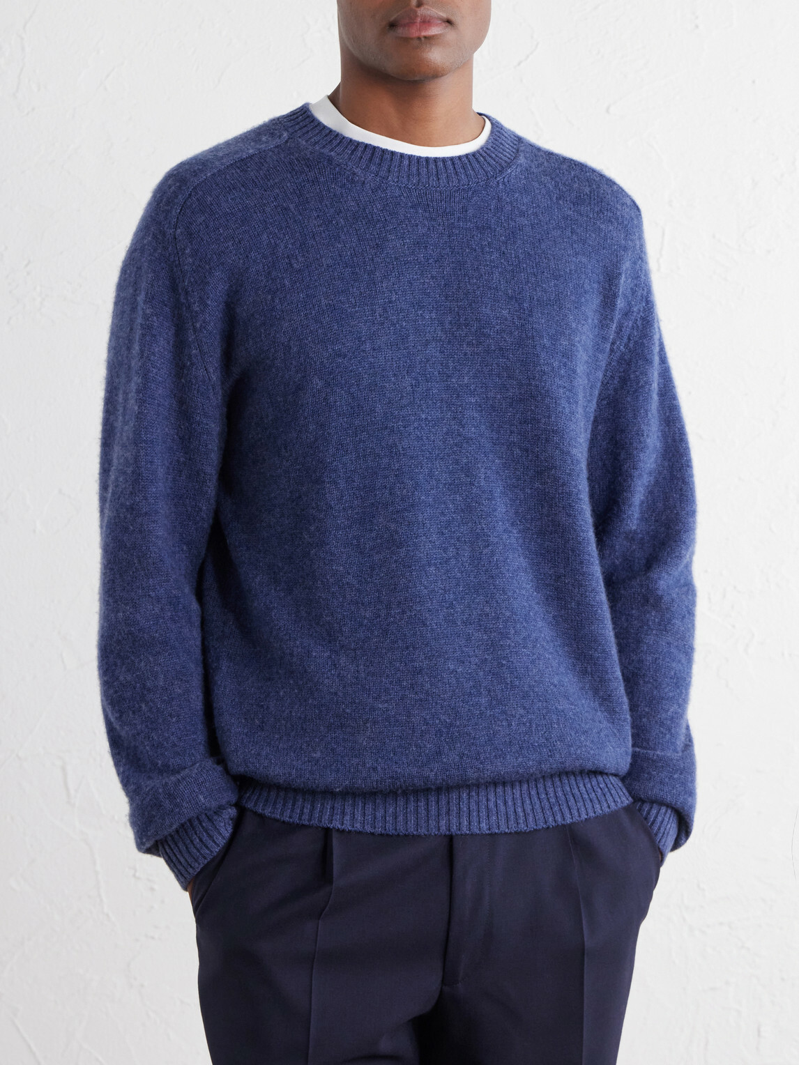Boglioli - Wool and Cashmere-Blend Sweater - Blue