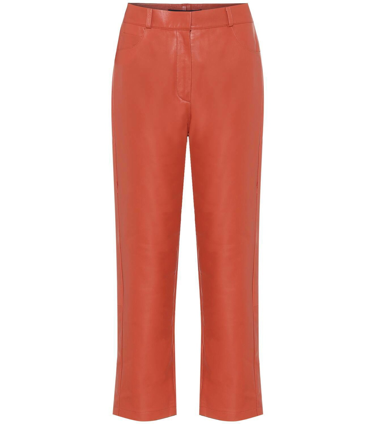 Zeynep Arçay High-rise straight leather pants