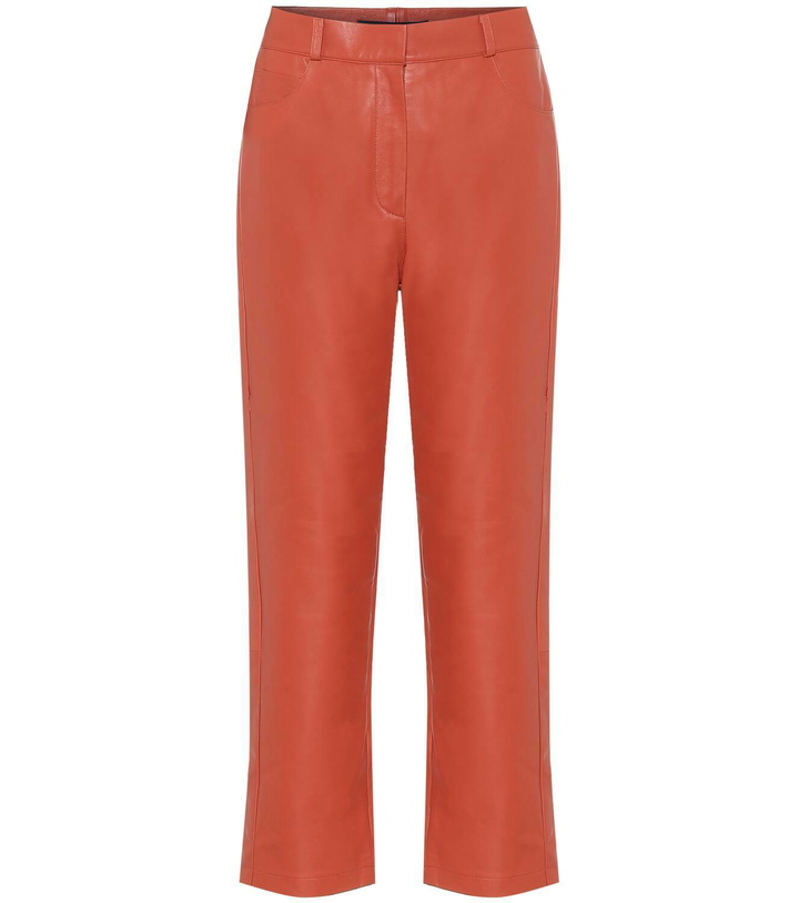 Photo: Zeynep Arçay High-rise straight leather pants