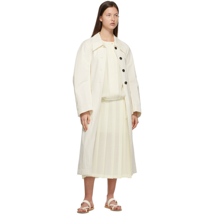 low classic pleated dress LOW CLASSIC Off-White Pleated Dress Low Classic