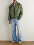 Kardo - Max Embroidered Silk-Twill Bomber Jacket - Green