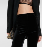 Wardrobe.NYC High-rise velvet leggings