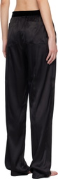 TOM FORD Black Stretch Silk Satin PJ Lounge Pants