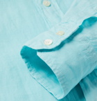 Hartford - Paul Pat Slub Linen Shirt - Blue