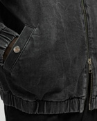 Ami Paris Ami De Coeur Zipped Jacket Black - Mens - Denim Jackets