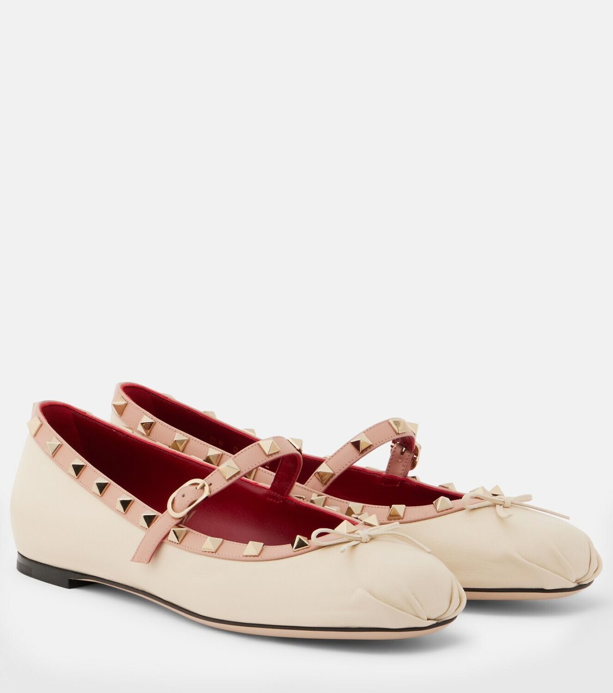 Valentino Garavani Rockstud leather Mary Jane flats