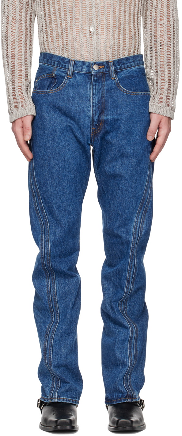 NVRFRGT Indigo Twisted Jeans