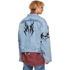 Vetements Blue Levis Edition Denim Oversized Tribal Jacket