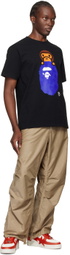 BAPE Black Ink Camo Milo On Ape Head T-Shirt