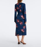 Erdem Floral jersey midi dress