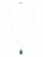 SHAY 18K White Gold Malachite Necklace