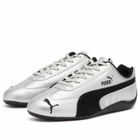Puma Speedcat Metallic Sneaker in Silver/Black