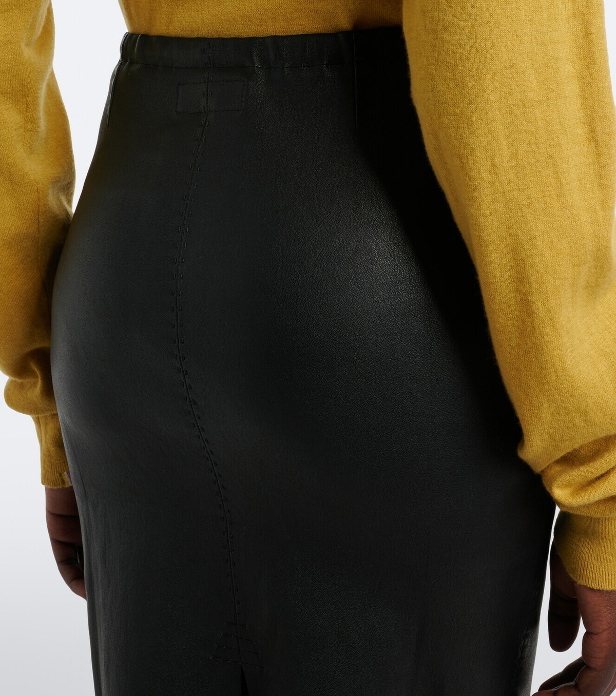 Stouls Gilda leather midi skirt