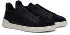 ZEGNA Navy Triple Stitch Sneakers