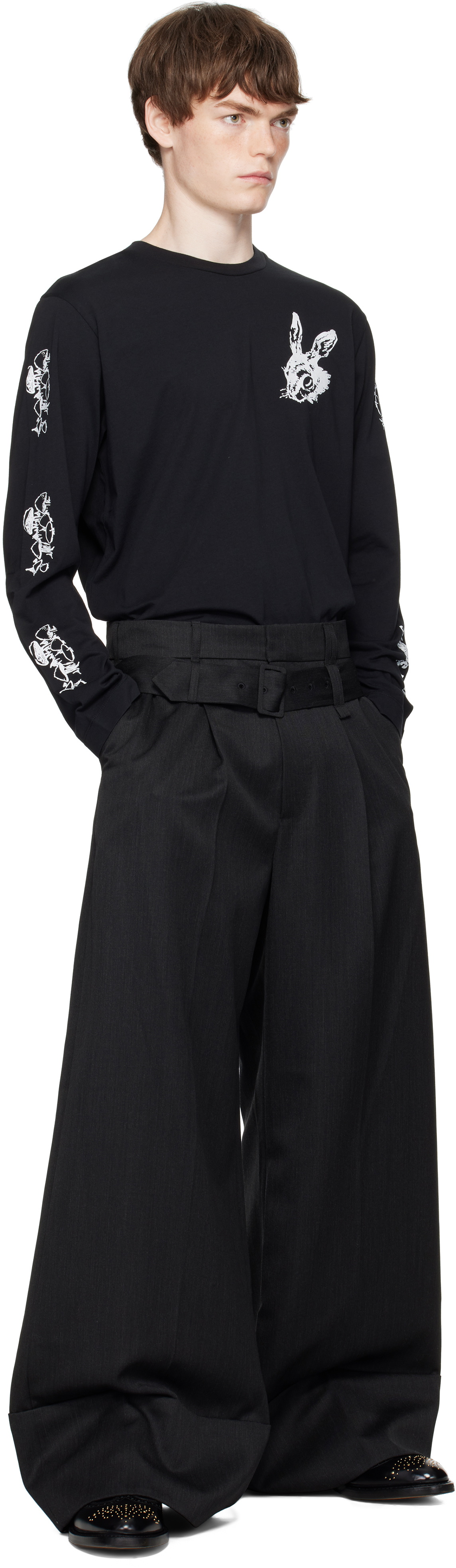 Simone Rocha Black Tortoise & Hare Long Sleeve T-shirt Simone Rocha