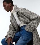 Ami Paris Belted wool-blend coat