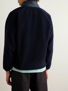 A.P.C. - Island Shell-Trimmed Recycled-Fleece Sweatshirt - Blue