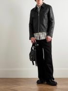 Givenchy - Padded Crinkled-Leather Jacket - Black