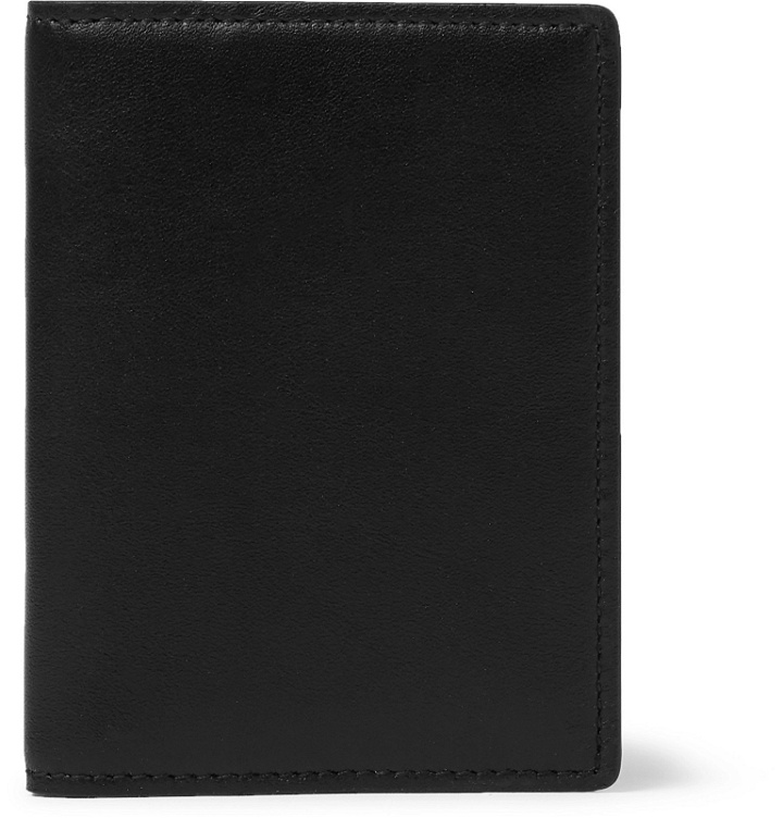 Photo: Common Projects - Logo-Print Leather Bifold Cardholder - Black