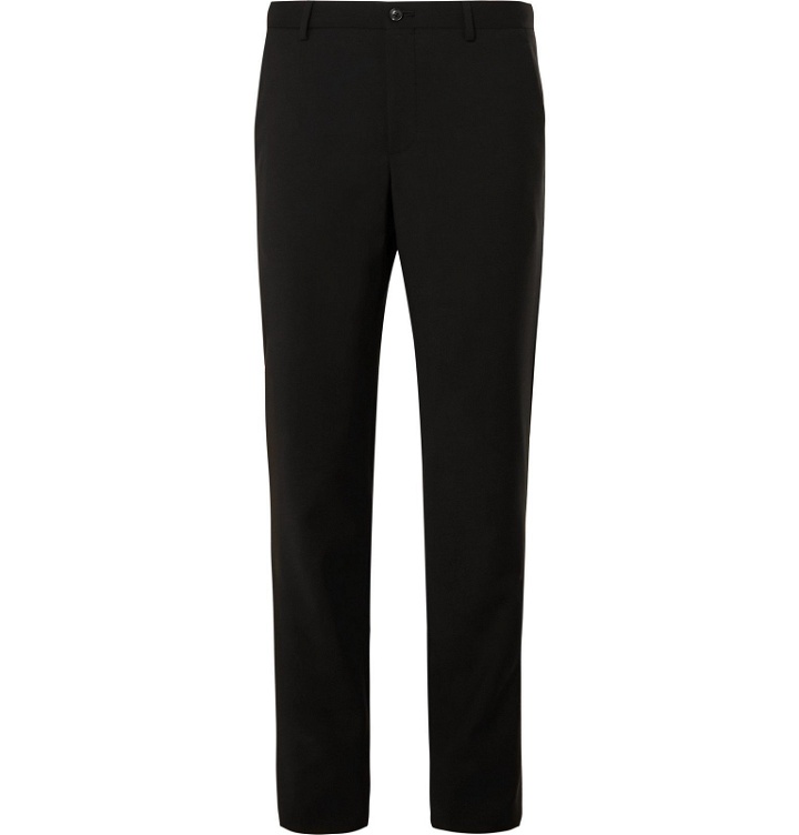 Photo: Giorgio Armani - Slim-Fit Mulberry Silk Satin-Trimmed Virgin Wool Tuxedo Trousers - Black