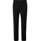 Giorgio Armani - Slim-Fit Mulberry Silk Satin-Trimmed Virgin Wool Tuxedo Trousers - Black