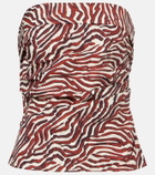 Proenza Schouler White Label Maisy printed cotton-blend tube top