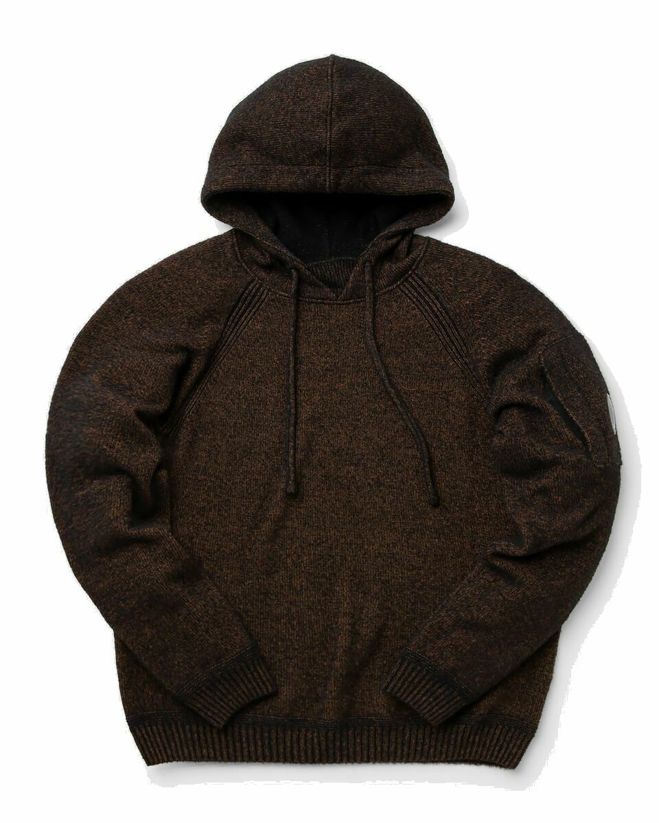 Photo: C.P. Company Fleece Knit Hoodie Brown - Mens - Pullovers