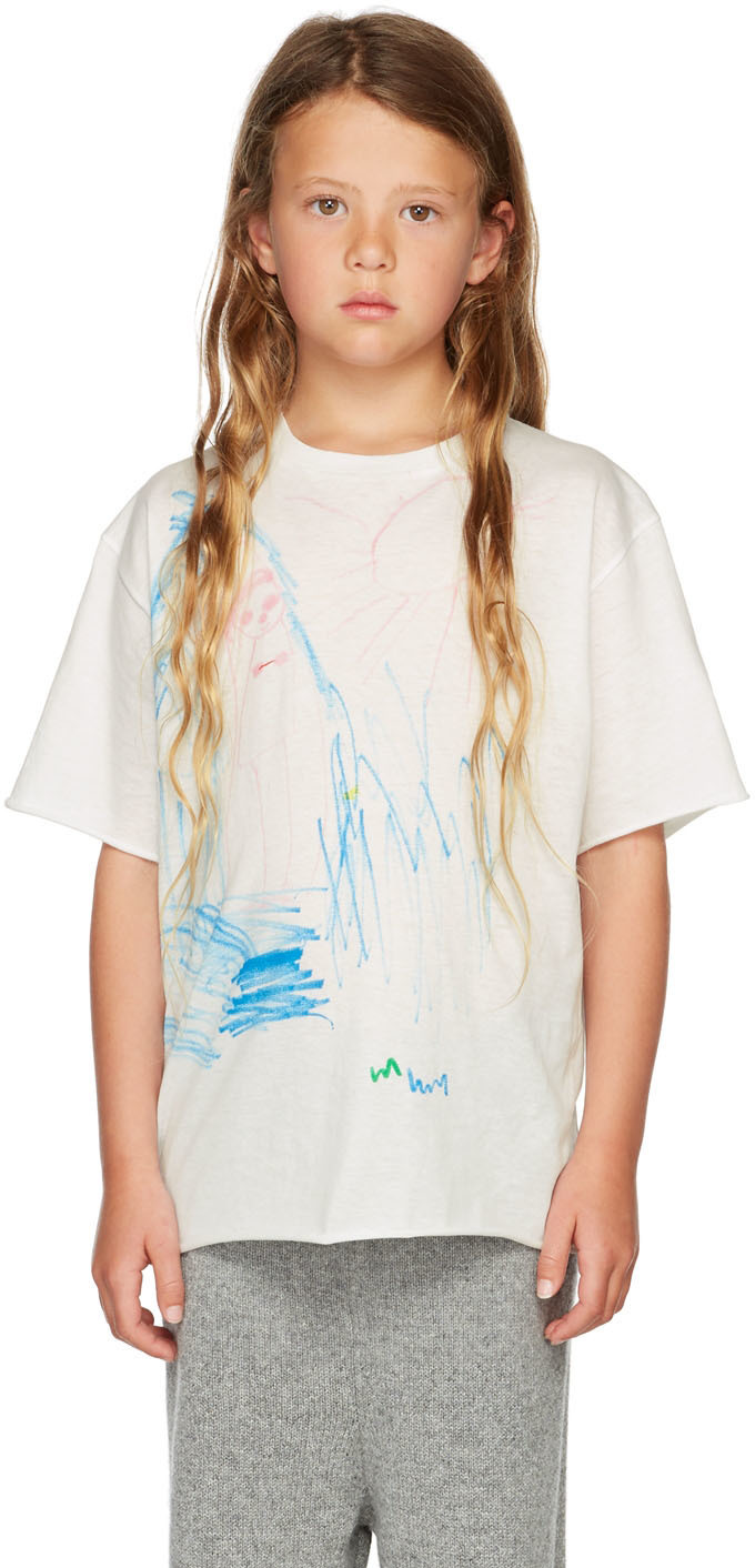 The Row Kids White Alasdair On The Beach T Shirt The Row