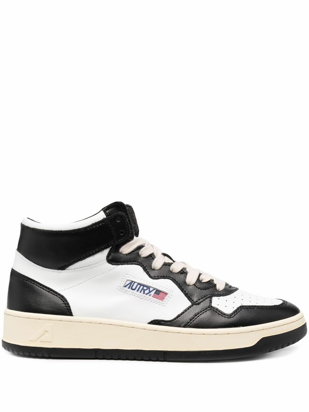 Autry Mid Sneakers in black leather