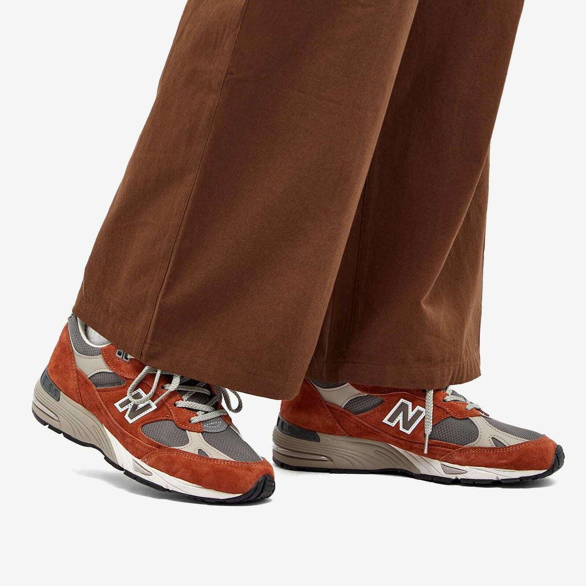 New Balance Women's W991PTY - Made in UK Sneakers in Orange/Grey