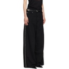 LU'U DAN Black Side Zip Jeans