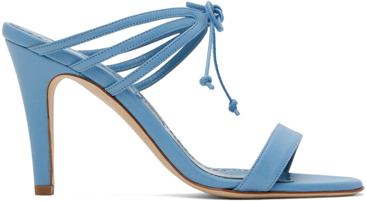 Photo: Manolo Blahnik Blue Strapped Mules