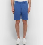 NN07 - Crown Garment-Dyed Stretch-Cotton Twill Shorts - Men - Cobalt blue