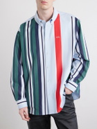 LOEWE - Anagram-Embroidered Striped Cotton-Twill Shirt - Multi