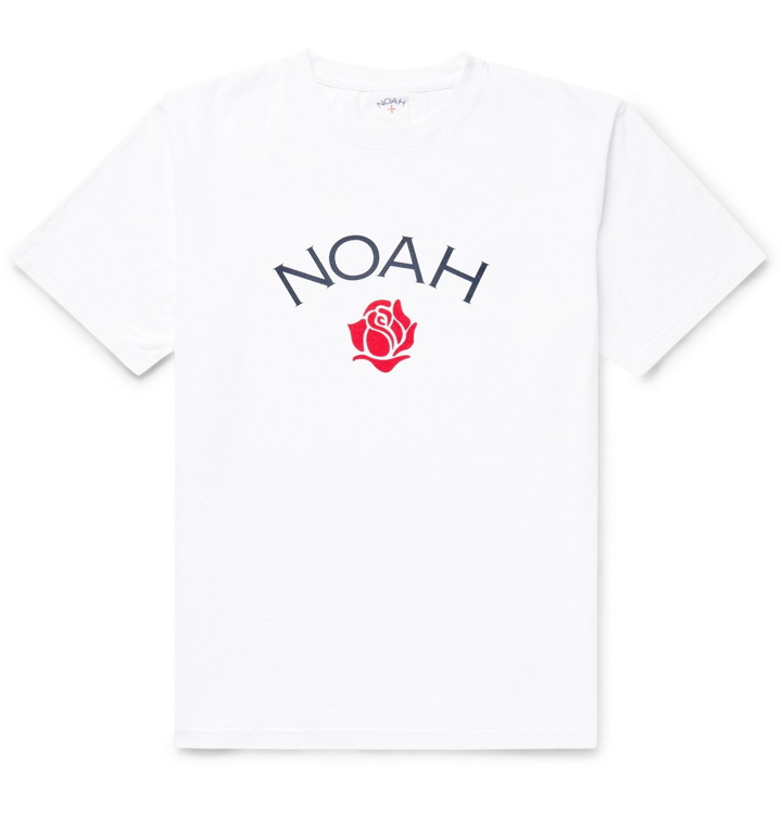 Photo: Noah - Logo-Print Recycled Cotton-Jersey T-Shirt - White