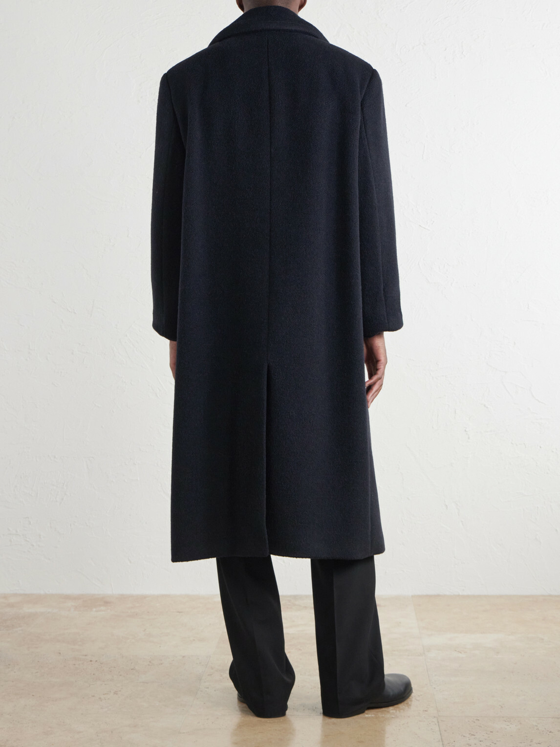 LOEWE - Double-Breasted Wool and Lama-Blend Coat - Blue