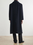 LOEWE - Double-Breasted Wool and Lama-Blend Coat - Blue