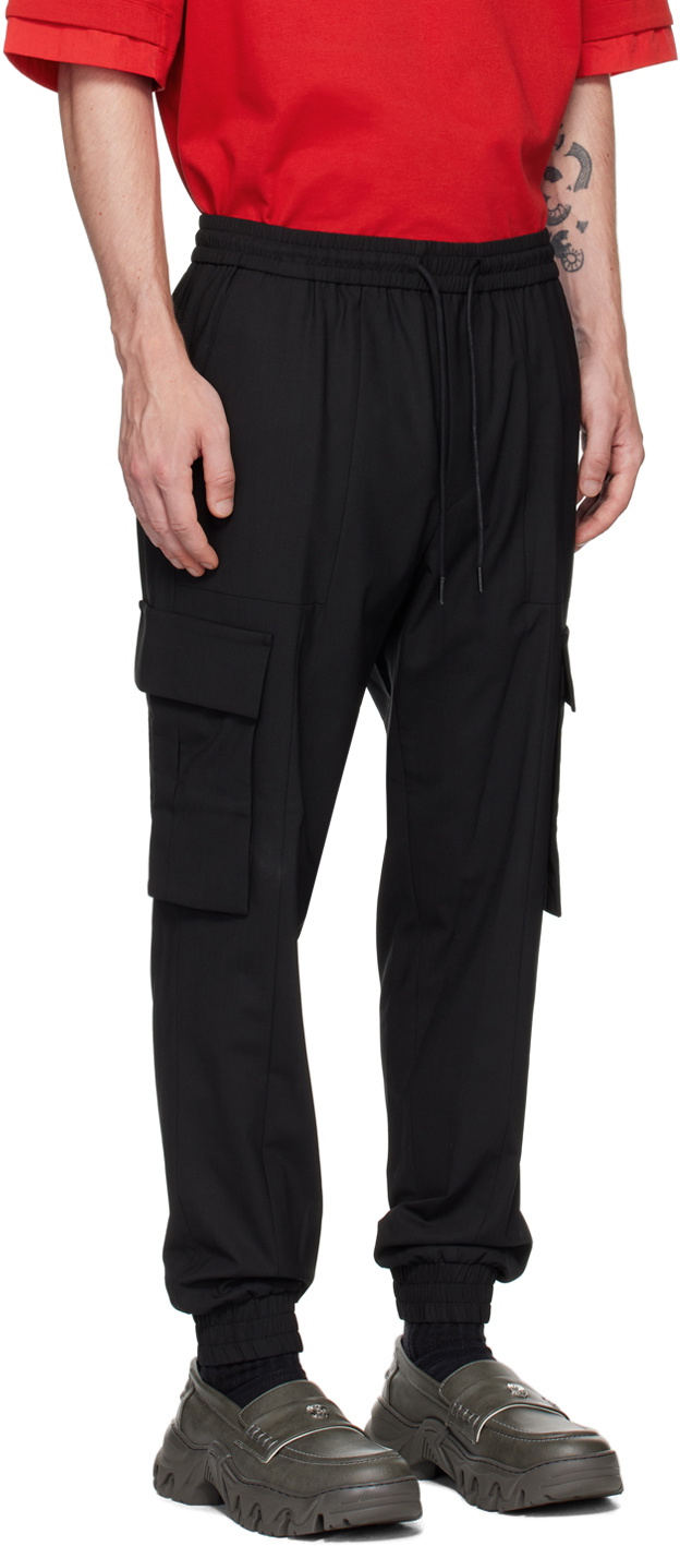 Juun.J Black Drawstring Cargo Pants