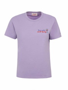 MC2 Saint Barth Woman Cotton Jersey Crewneck T-shirt Emilie With Save Water Drink Spritz Embroidery