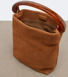 Dries Van Noten Crisp Mini suede top-handle bag