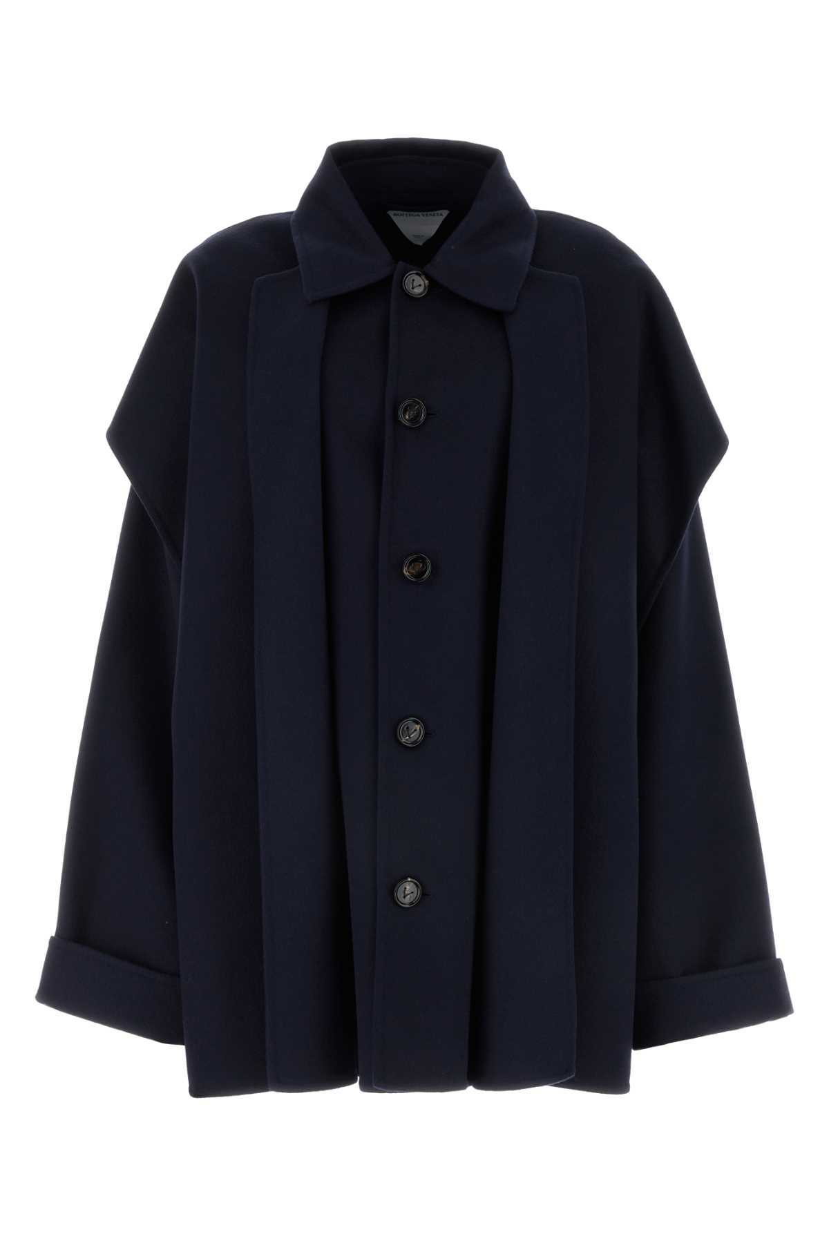 コート BOTTEGA VENETA Midnight blue wool blend coat Bottega Veneta Midnight Blue Wool Blend Coat Bottega Veneta
