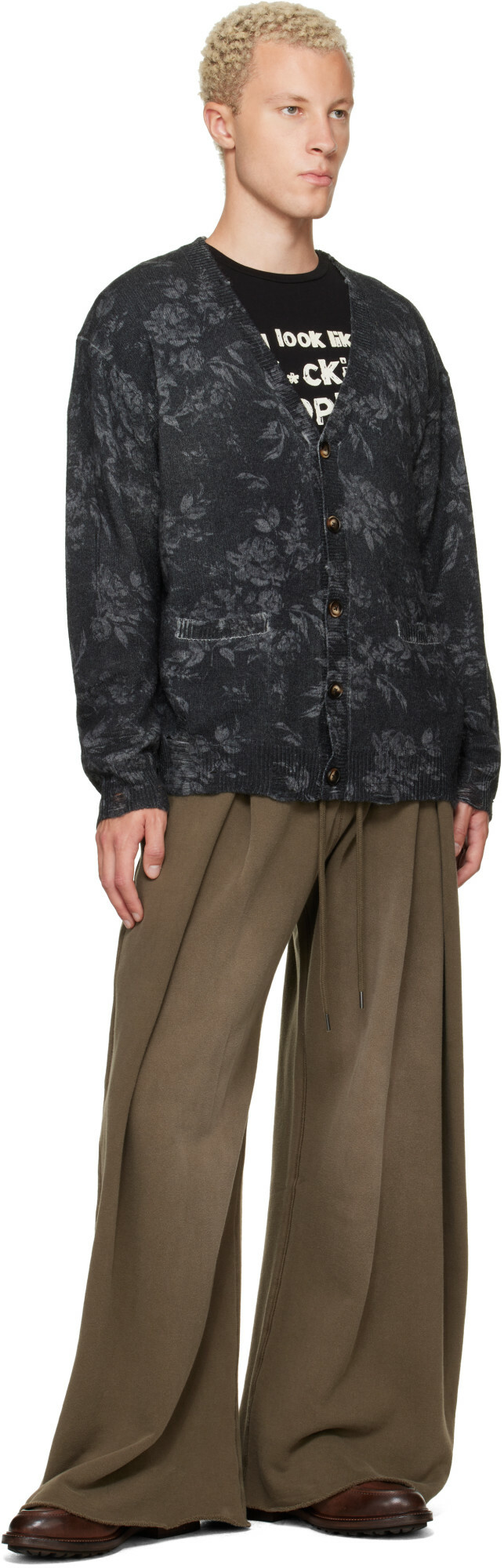 R13 Khaki Foldover Sweatpants