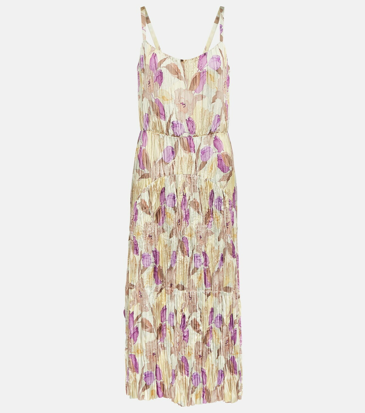 open lace back dress Vidri Cotton Cami Dress - Camellia Floral Sleeveless Midi Dress main image 0