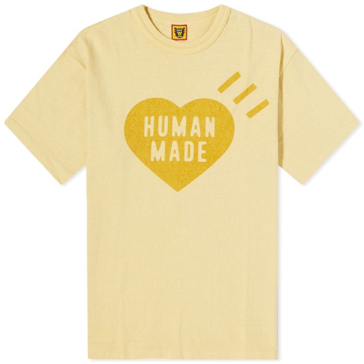 Photo: Human Made Men's Ningen-sei Capsule Plant Dyed Logo T-Shirt in Yellow